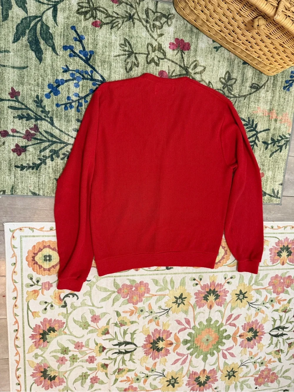 Vintage 90s Sansabelt Golf Red Button Cardigan Sweater Sz XL Tall Classic Preppy
